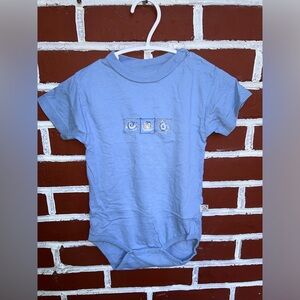 Sneak peek | blue embroidered onesie | size 23